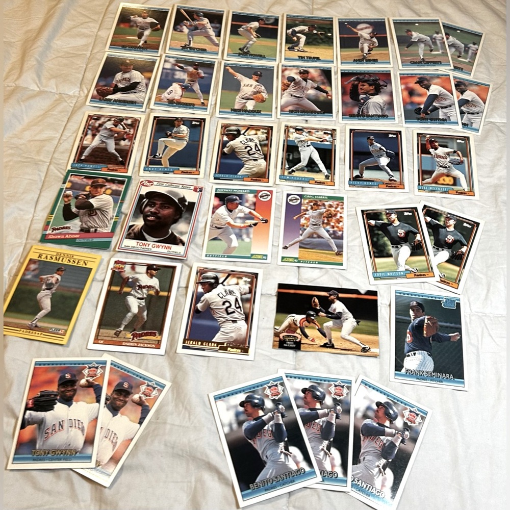 •5 FOR $10 KIDS TOYS• San Diego Padres Misc Baseball Card Lot (36 Card Lot)